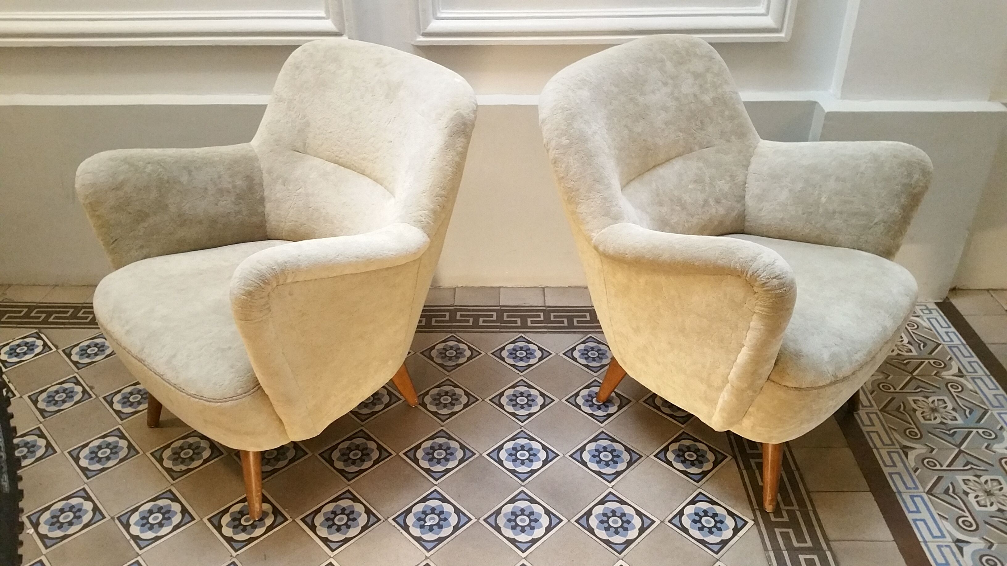 Pair of chairs 50s organic design vintage