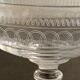 5 antique champagne glasses in engraved crystal