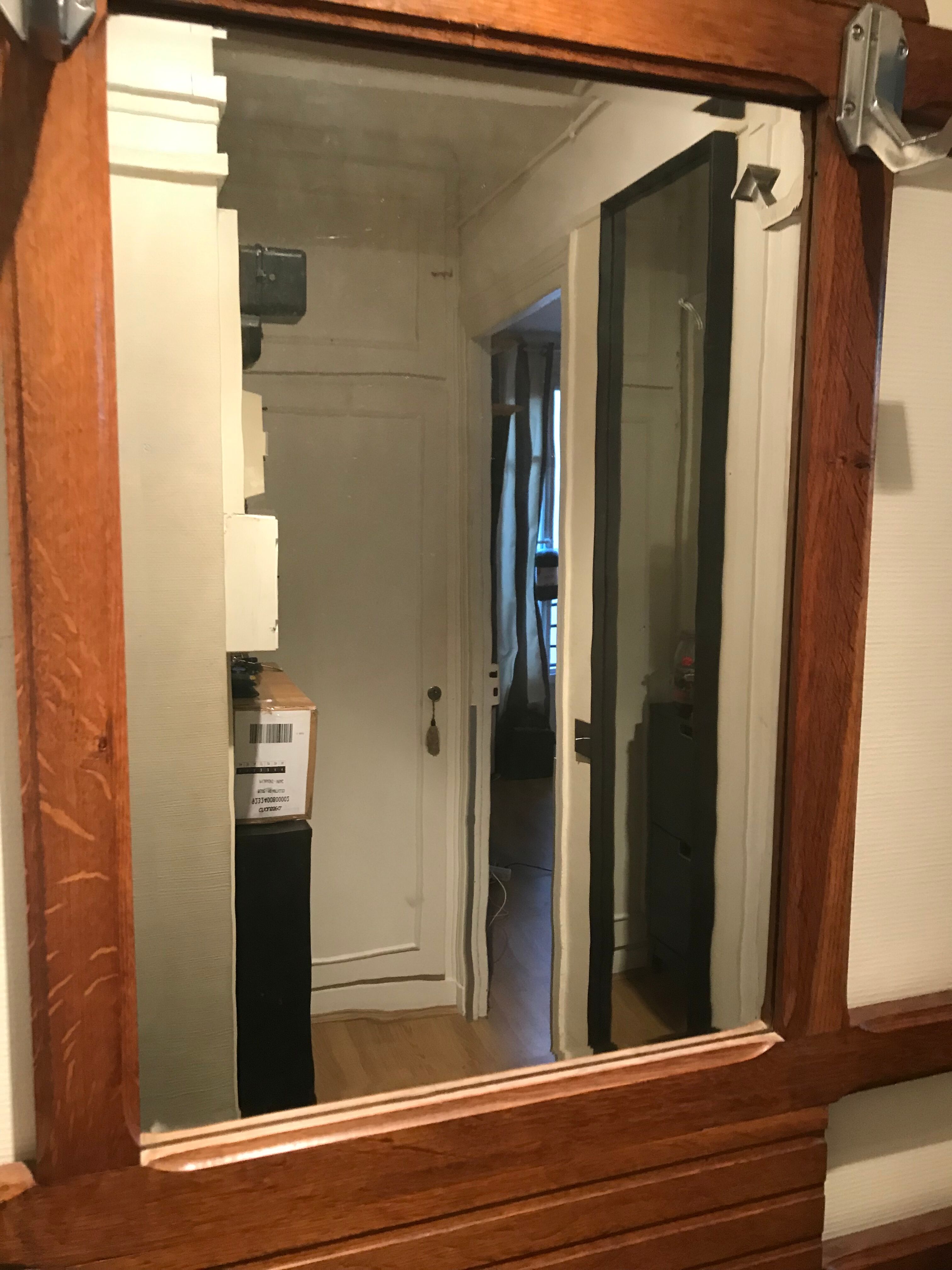 Art deco period solid oak coat rack