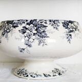 Antique Saint Amand earthenware salad bowl or soup tureen, Marie-Louise model