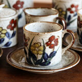 Grand feu stoneware tea service, Japan