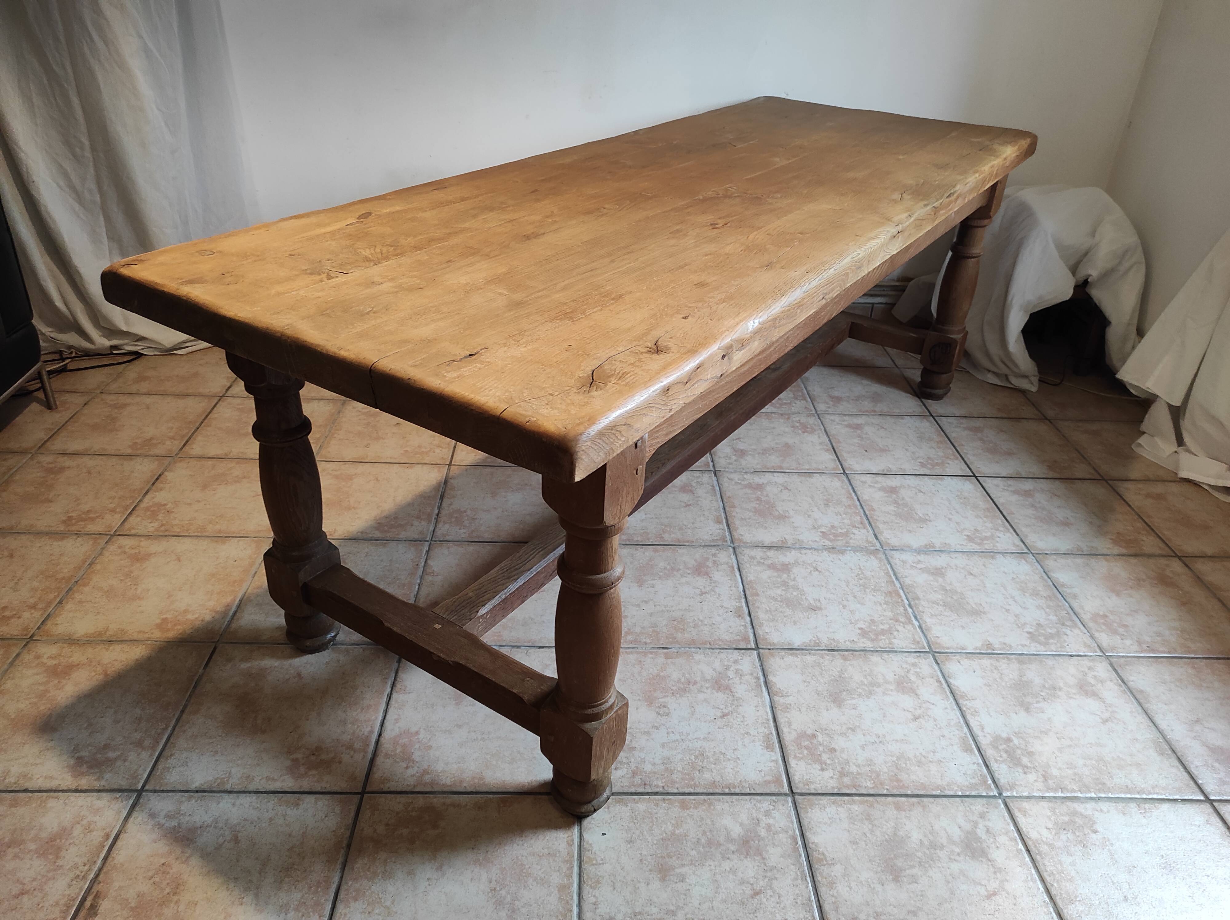 Oak farmhouse table