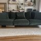 Lazare 5-seater sofa AMPM in cedar green velvet