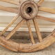 Old teak plow wheel