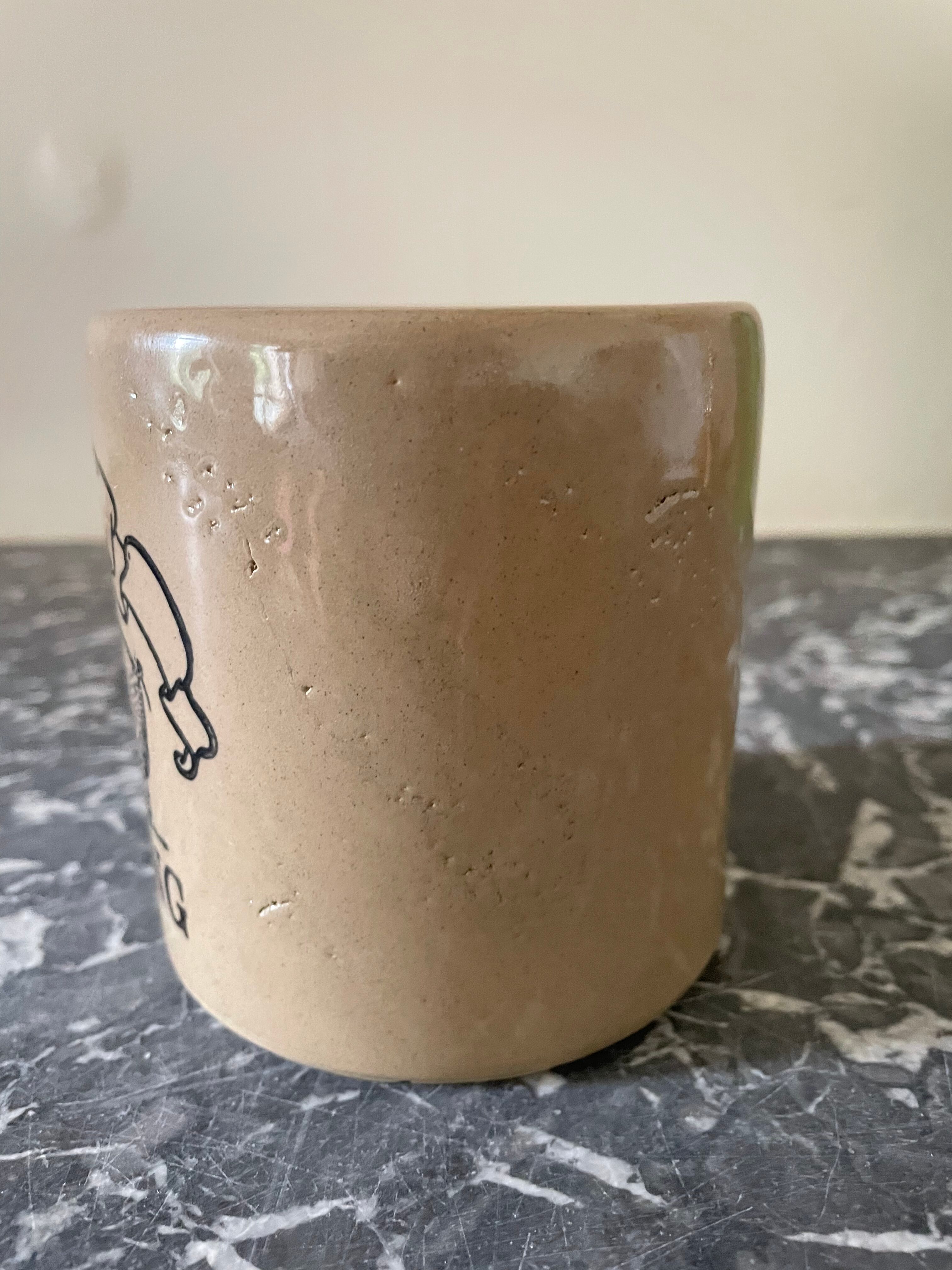 Glazed stoneware pot