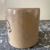 Glazed stoneware pot