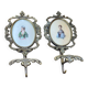 Pair of baroque brass coat hooks