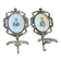 Pair of baroque brass coat hooks