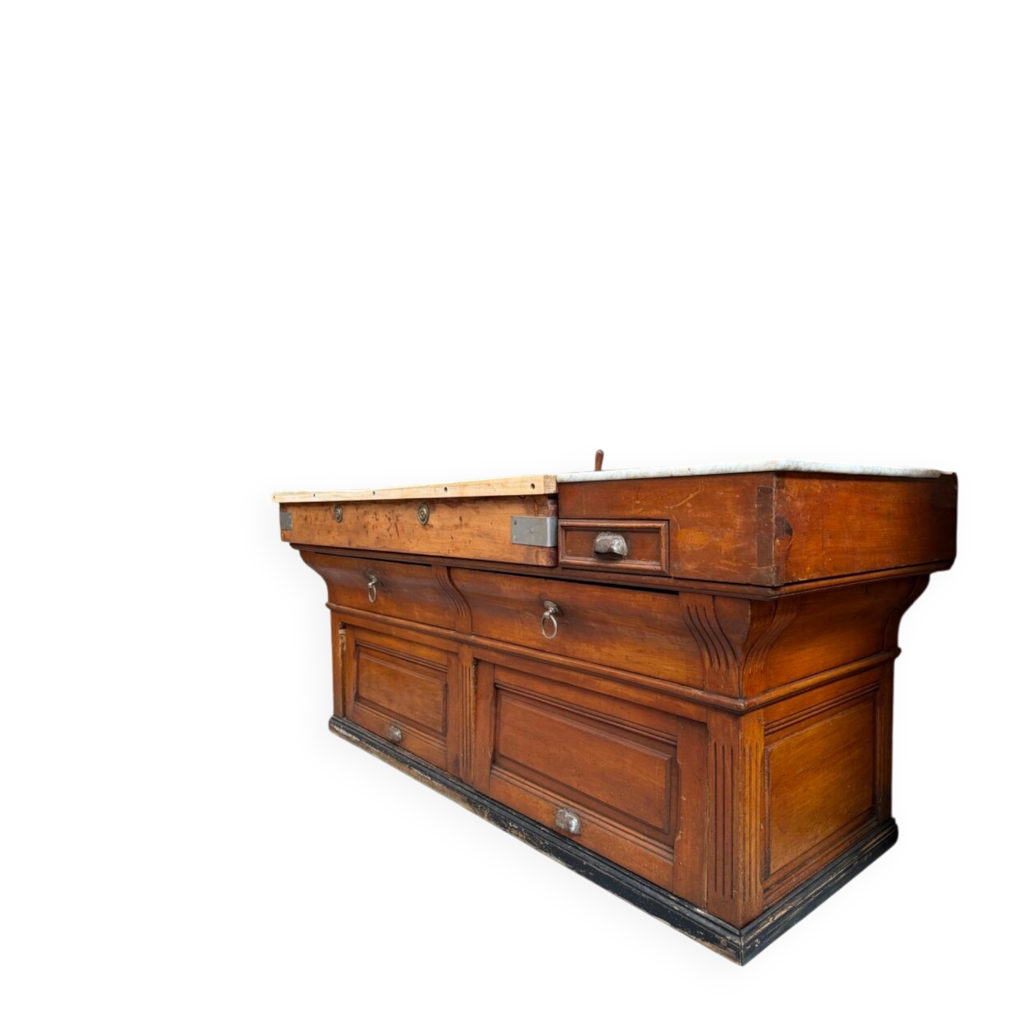 Large butcher's block from the late 19th century.
