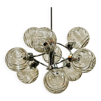 Lustre orbital allemand de l'ère spatiale par Fischer Leuchten, années 1970. Allemagne