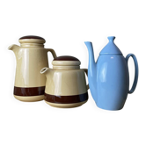 3 Portuguese Mic Century Modern coffee team pots