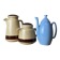 3 Portuguese Mic Century Modern coffee team pots
