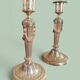 Pair of gilded bronze candlesticks - Louis XVI style.