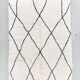 Beni Ouarain Moroccan Berber rug with black diamonds 2.36x1.65m