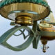 Art Deco brass and glass chandelier