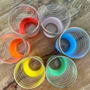 Vintage liqueur and wine glasses from the 1960s