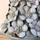 Manises ceramic lamp with blue flowers