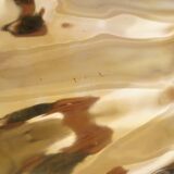 Fabbrica Ferniani Faenza plateau de poche 36,5 cm coquille en majolique, doré, 1800