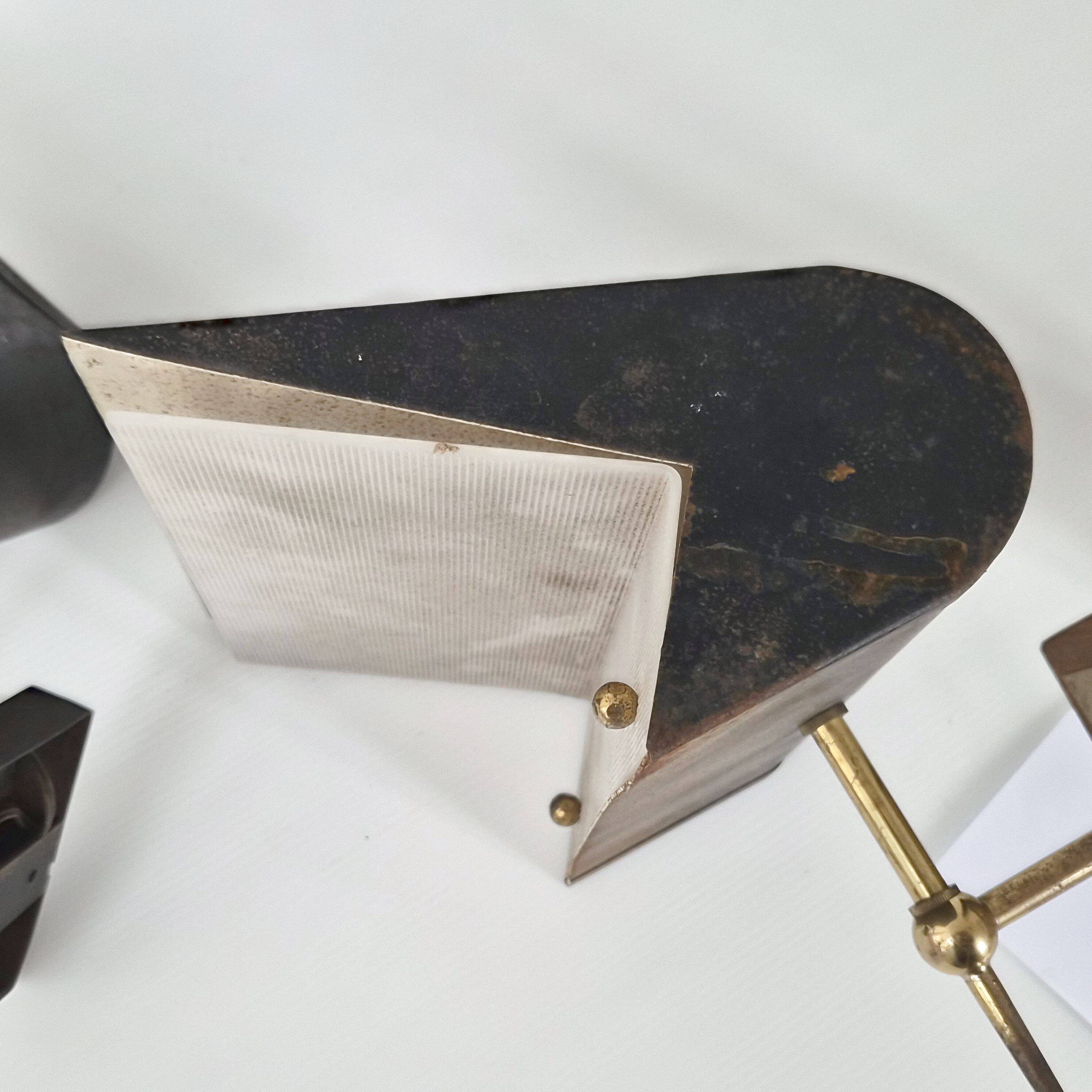 Pair of vintage 1950s wall lights signed M.D.