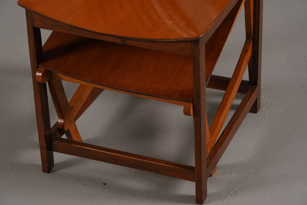 Vintage sculptural unique design dining chairs, France 1960s set of 2
