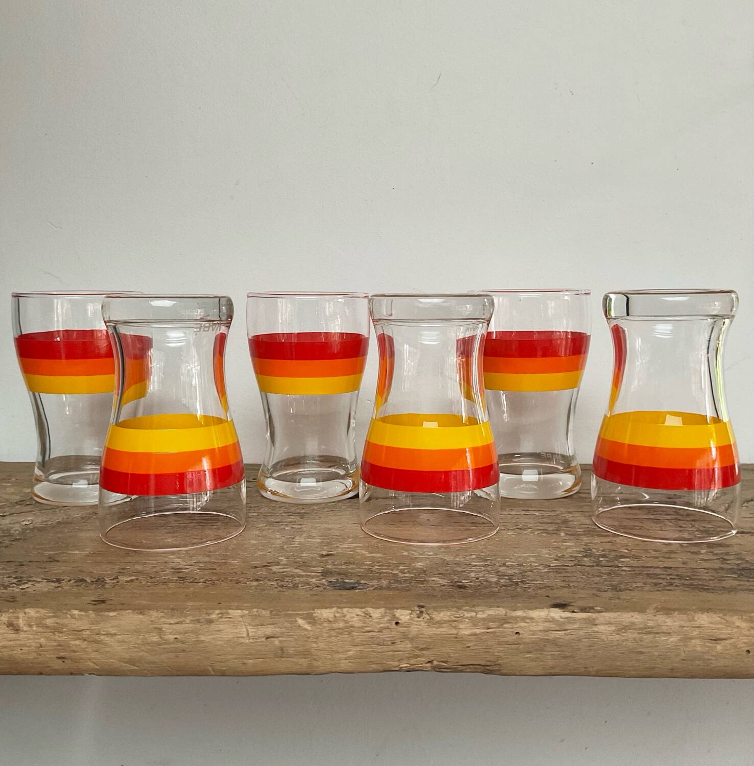 6 vintage glasses "Vabé"