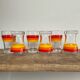 6 vintage glasses "Vabé"