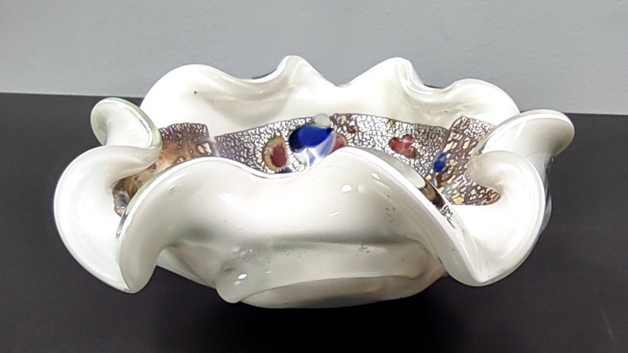 Murano Glass Ashtray or Trinket Bowl by Avem Attributed to Dino Martens