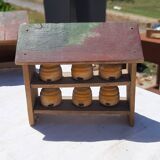 Set of old wooden toys from the farm