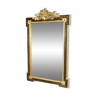 Napoleon III Mirror With Flowered Basket Fronton