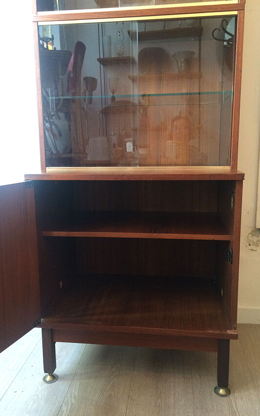 Bookcase in teak, André Montois 1950-60