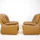 Fauteuils italiens cuir 1970s design
