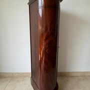 Somno “Column” or Cylindrical Cabinet, in flamed mahogany, Copenhagen, 1830-1840