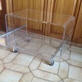 Vintage plexiglass coffee table David Lange 1970s