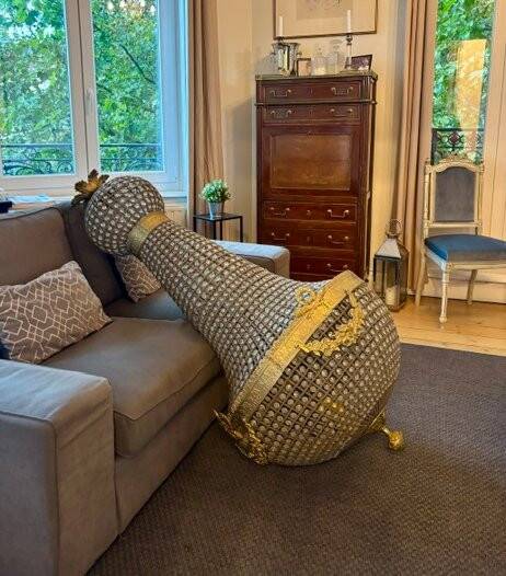 Impressive 19th-century balloon chandelier.