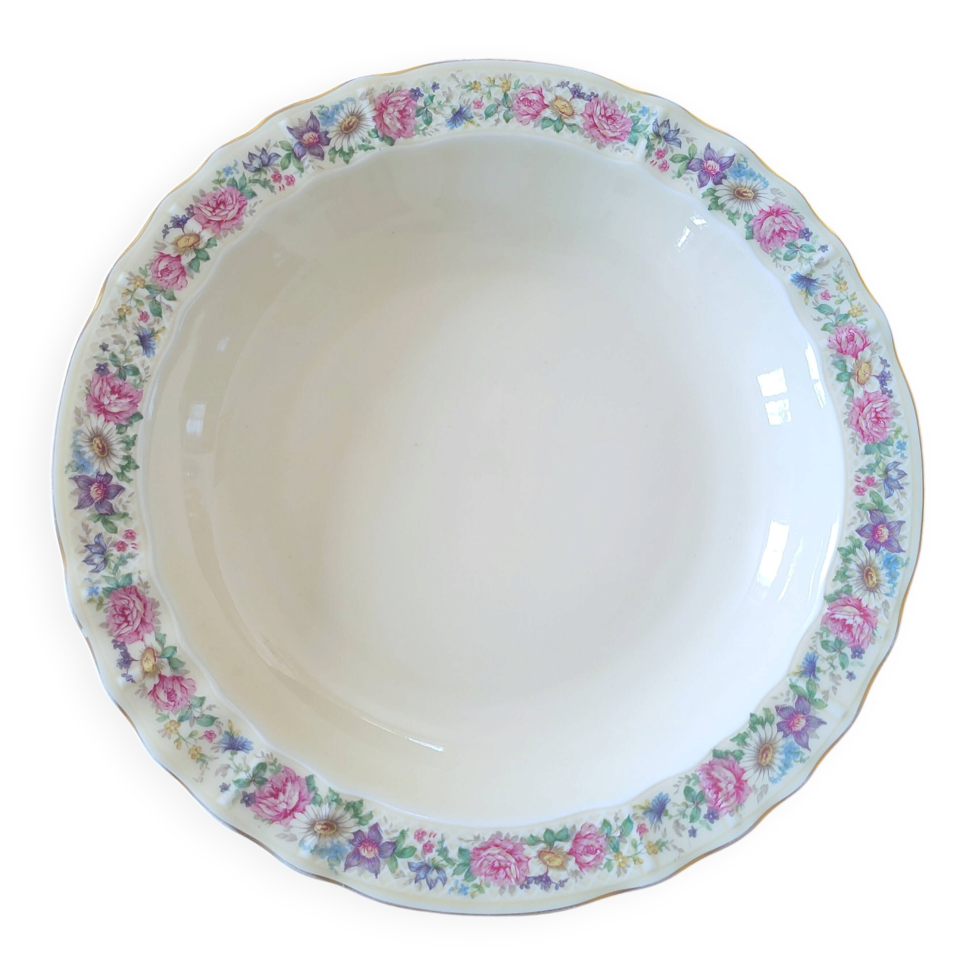 Limoges Bernardaud. Large Round Deep Plate