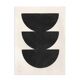 Painting on paper - black abstract illustration signed eawy