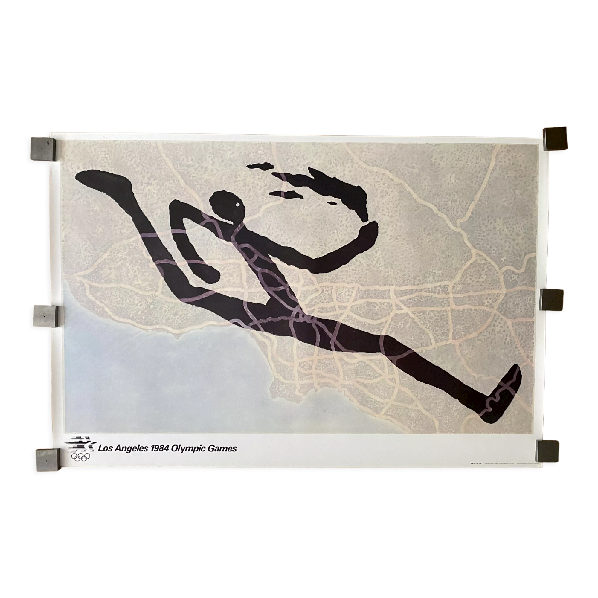 Martin Puryear, Original poster for the Los Angeles Olympics, 1984