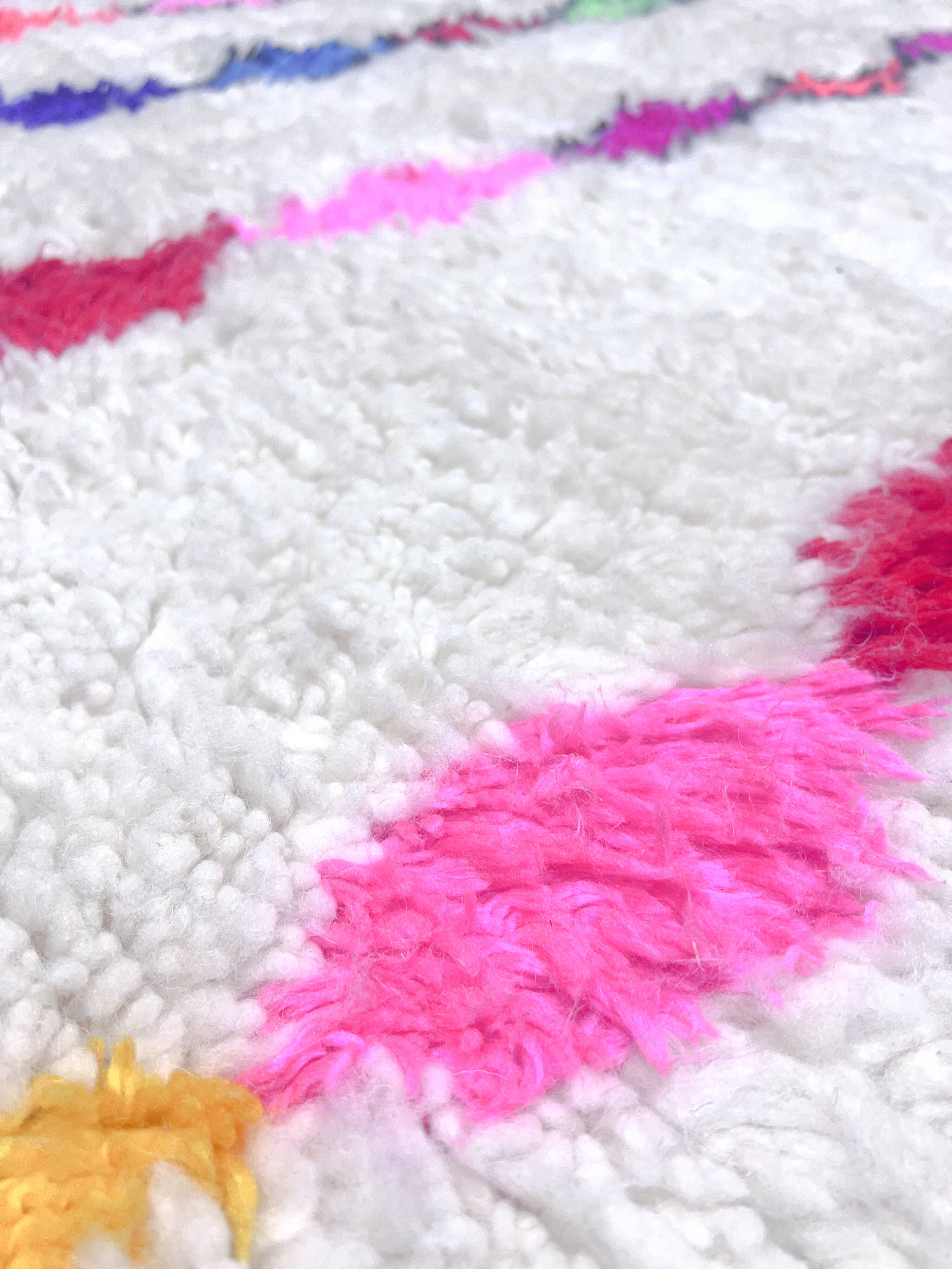Azilal Berber rug with colorful patterns, 2.47x1.45m