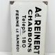 Reinert ad. charbons plaque émaillée ancienne