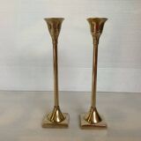 Pair of brass candlesticks