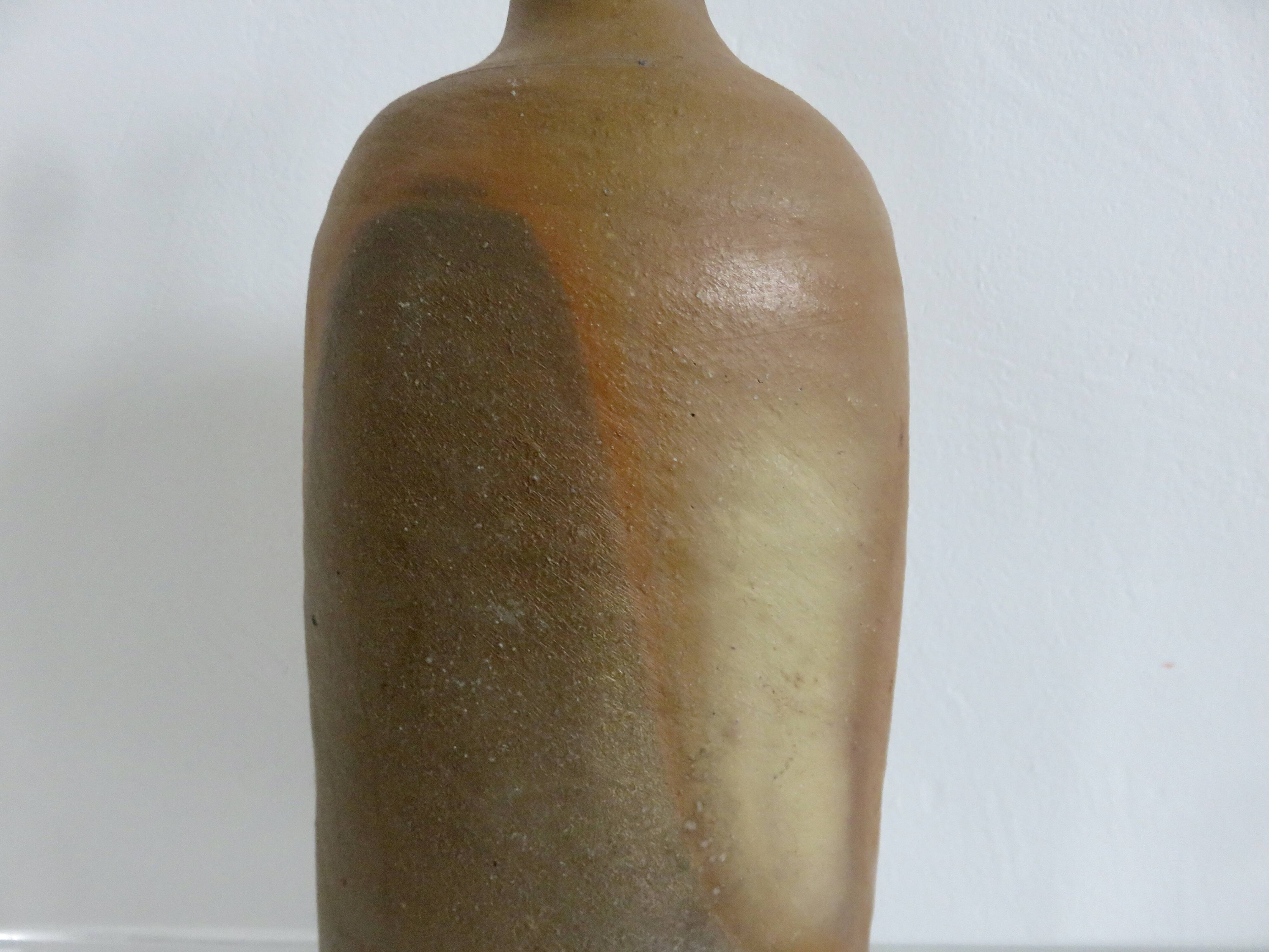 Large chamotte stoneware vase, 1970s