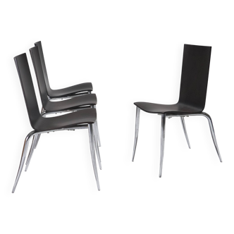 Set de 4 chaises olly tango, philippe starck, 1980s