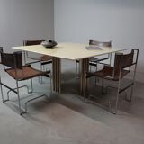 Travertine dining table, Italy 1960s