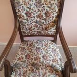 Fauteuil en bois et tissu