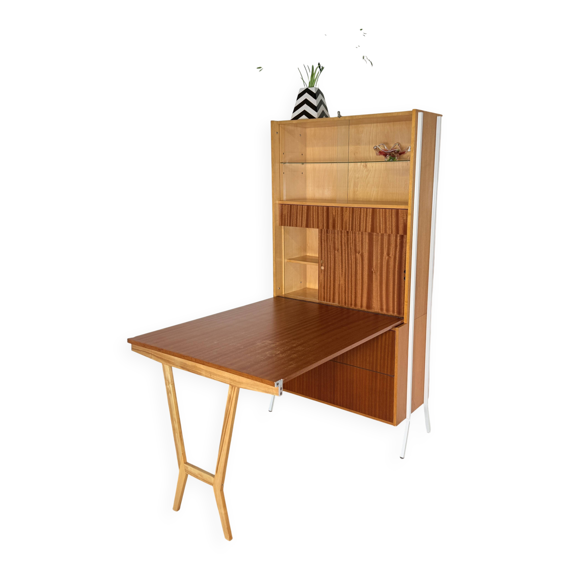 Coffre à jouets/coffre à couvertures vintage avec table, Frantisek Jirak