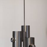 Space Age 3-light pipe chandelier, 1960s-70s