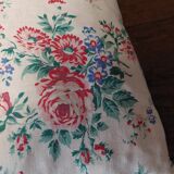 Coussin vintage tissu à fleurs 40 X 45 cm