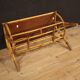 Table basse design en bambou et bois tressé des années 70