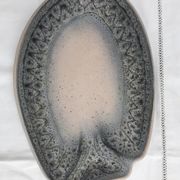 Former plate vallauris ceramics jean austruy shape vintage fish