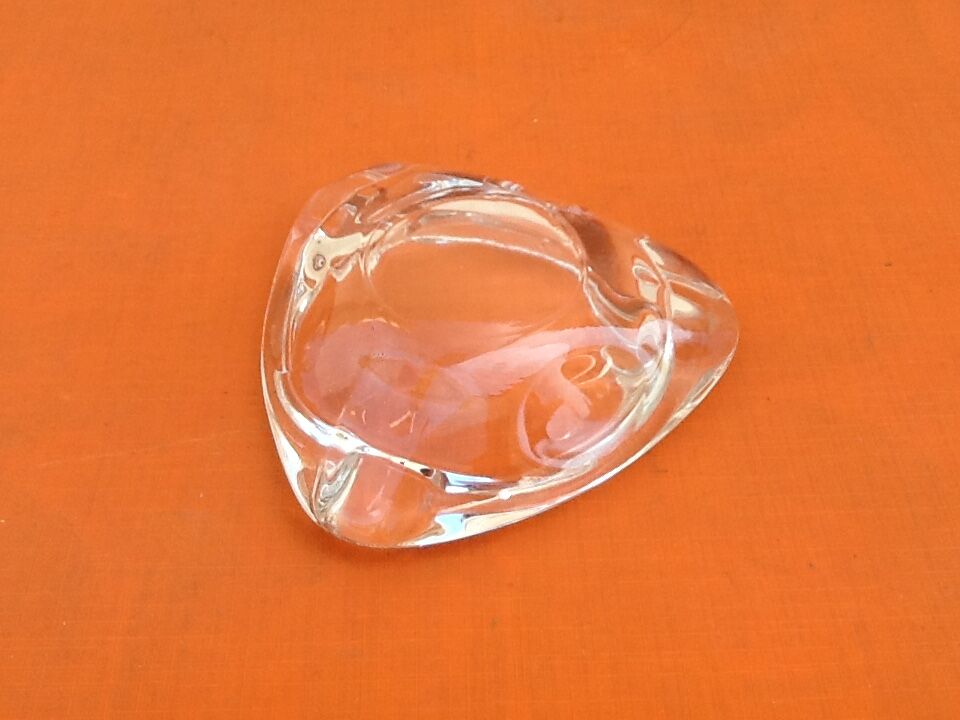 1970s Ashtray "hand" Transparent glass France Reims
